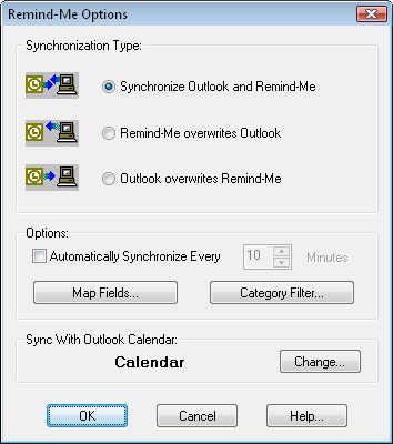 sync options