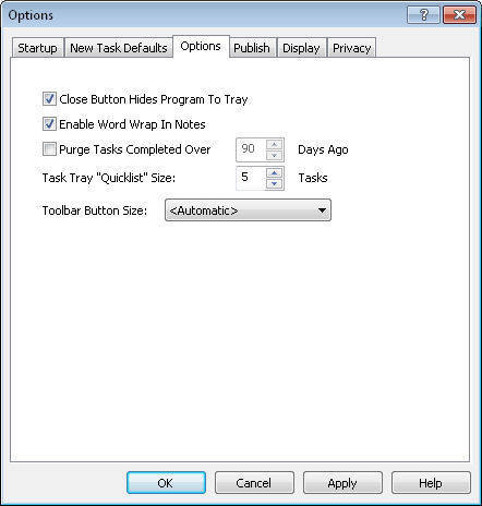 program options