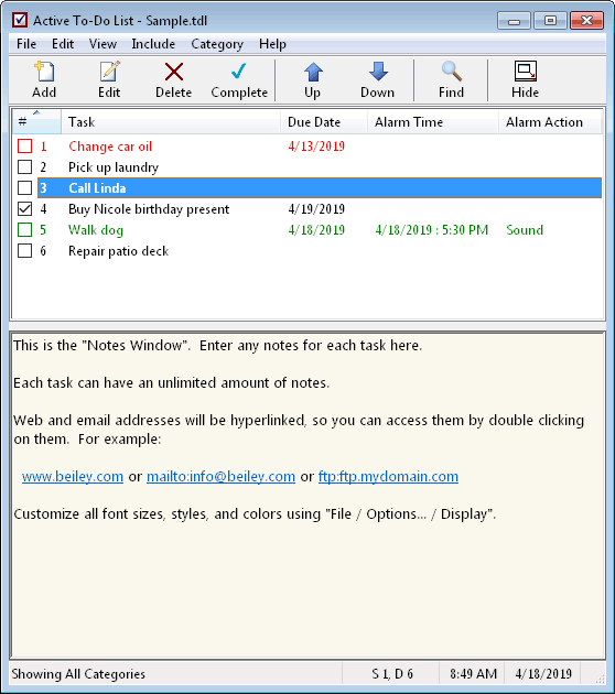 Active To-Do List screenshot Active To-Do List screenshot